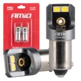 AMiO Becuri LED CANBUS PRO T4W BA9S 4x2016 SMD alb 12V 24V