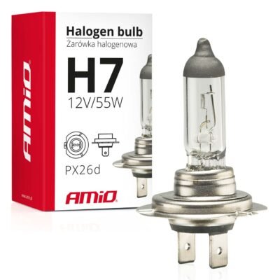 AMiO Lampă auto  H7 12V 55W cu filtru UV