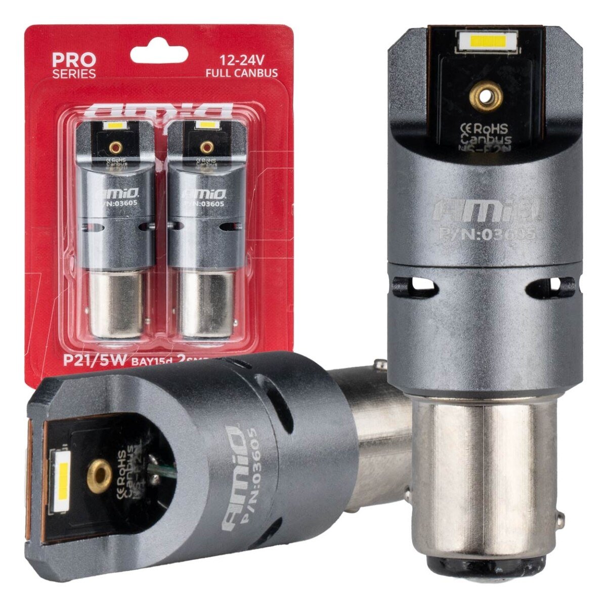 Becuri LED P21 5W 2x1860 SMD, alb, 12V 24V, set 2 bucati