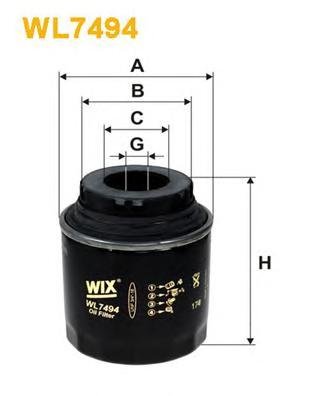 FILTRU DE ULEI WIX FILTERS WL7494