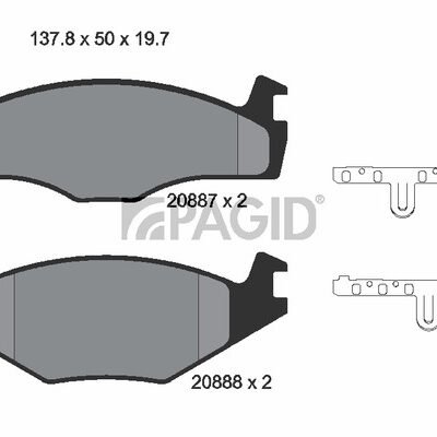 SET PLACUTE DE FRANA OPTIMAL WVA 20888
