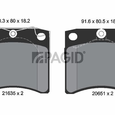 SET PLACUTE DE FRANA TOMEX WVA 20652