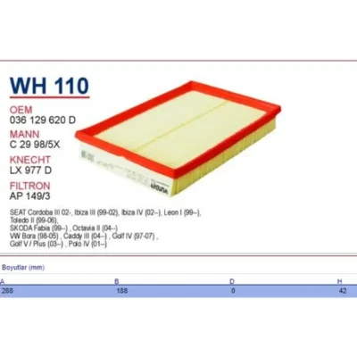 FILTRU AER WUNDER WH 110